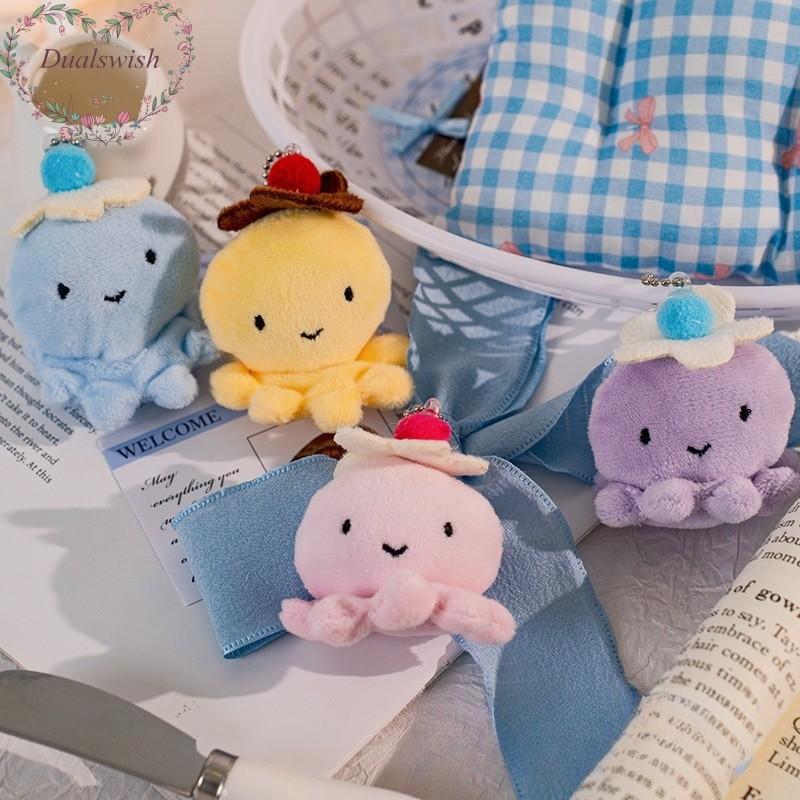 5cm 1pcs Cartoon Plush Octopus Pendant Doll Bag Women's Bag Fashion Pendant Cute Octopus Keychain Plush Doll Pendant Keychain