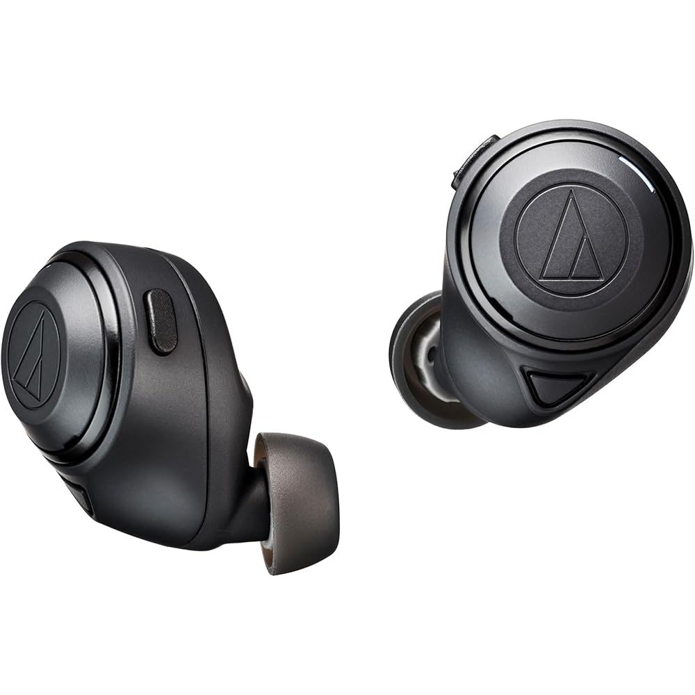 Audio-Technica ATH-CKS50TW BK Wireless Earphones - Bluetooth, Noise Cancelling, Deep Bass, Up To 50 Hours Playback (20 Hours Earphone Playback), Enhan