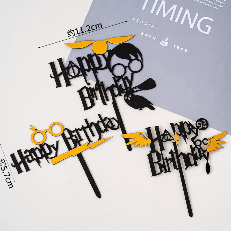 50 Stück Goldene Acryl-Kuchenstecker - Geburtstag, Festival, Muttertagsfeier