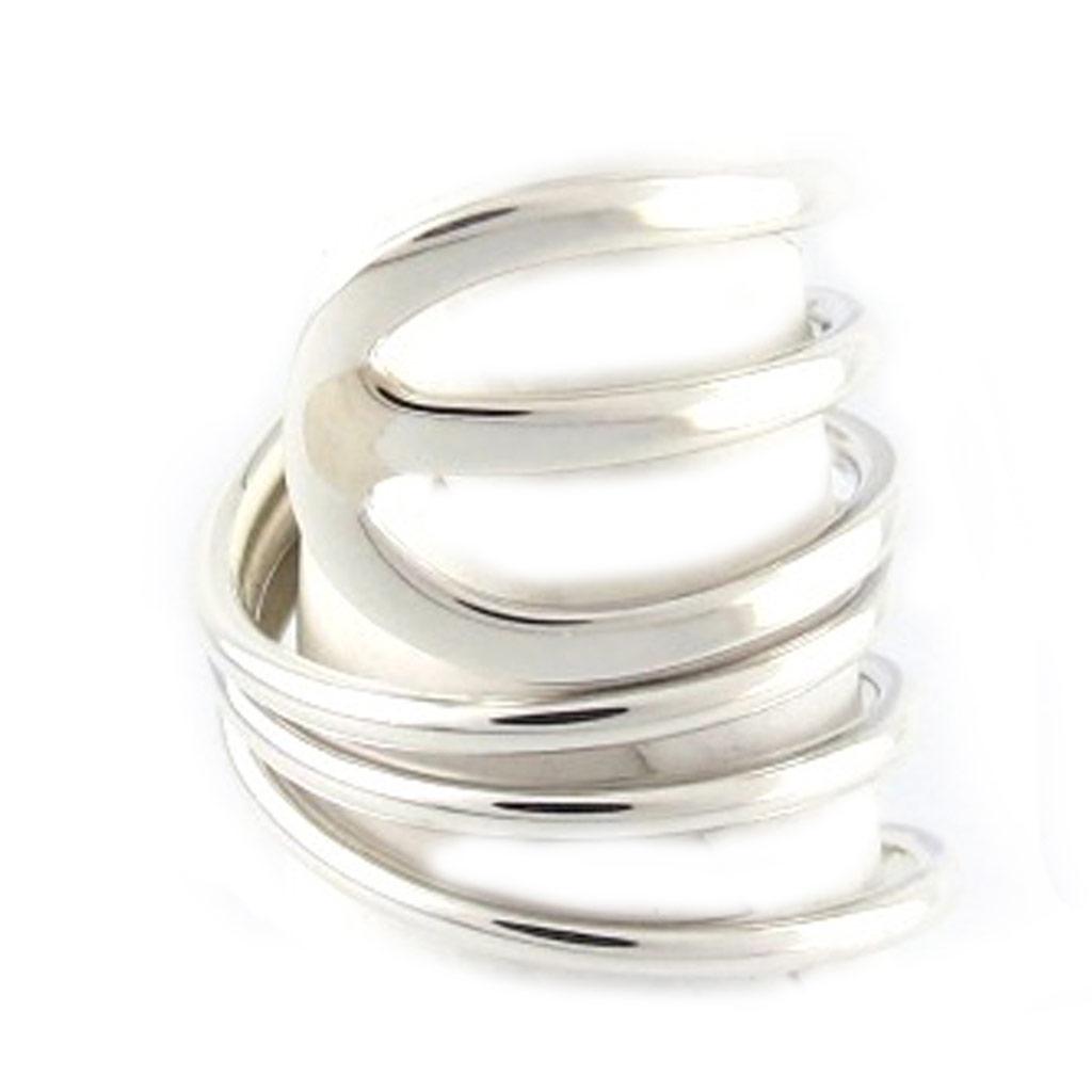 Silver Ring 'Choreography' Silver - 30 Mm