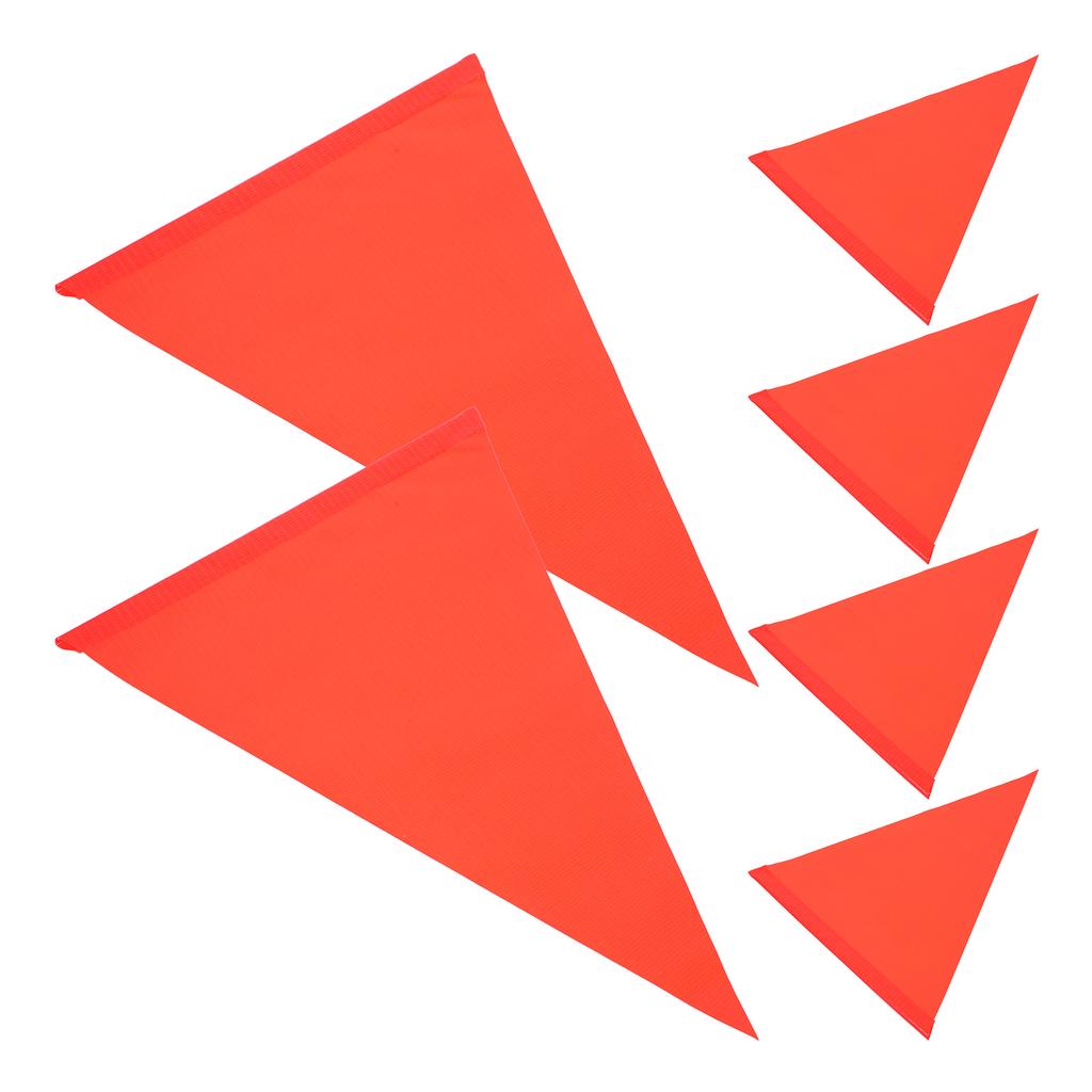 6pcs Durable PVC Reflective Warning Triangle Flags Bike Safety Cycling Pennant Reusable Banner Accessories Decor Flags For