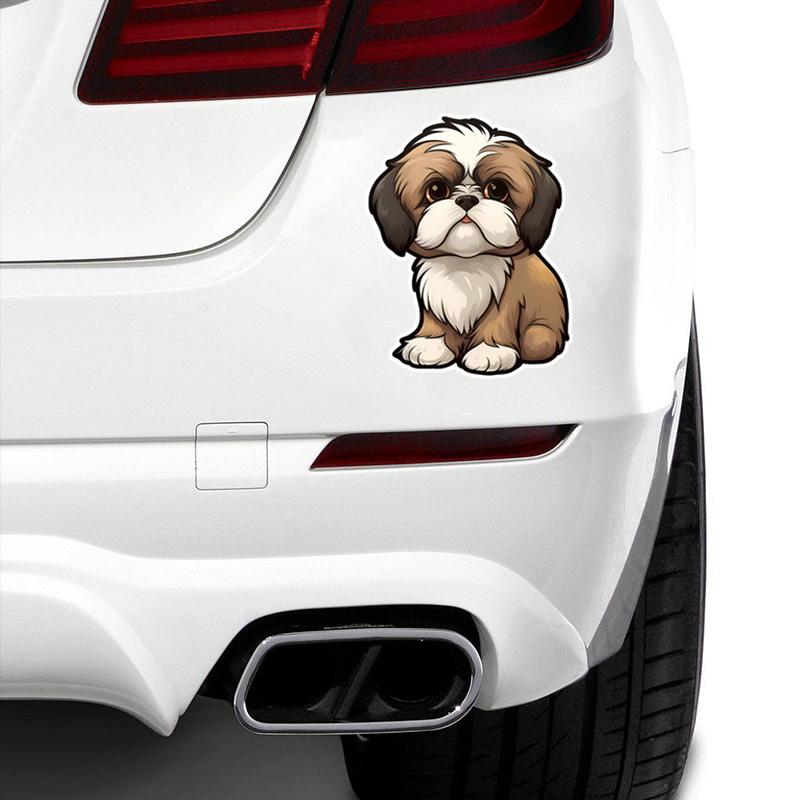 DS54#11.5x15cm  Cute Dog Vinyl Car Sticker Animal Decorative Car Sticker