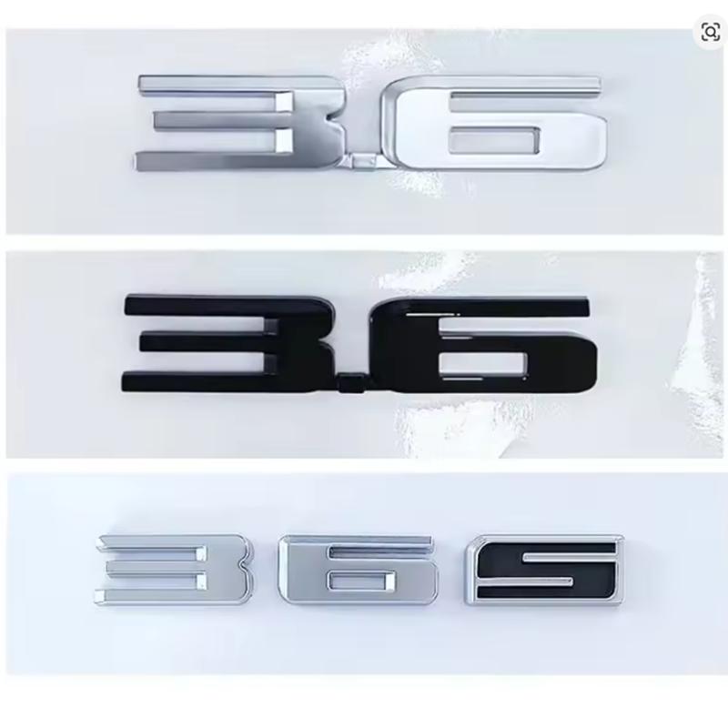 ABS Auto Seitenemblem Buchstabe Heckklappen-Plakette Aufkleber für Cadillac 3.6 36S SRX CTS ATS XT5 BLS DTS XLR Escalade Deville