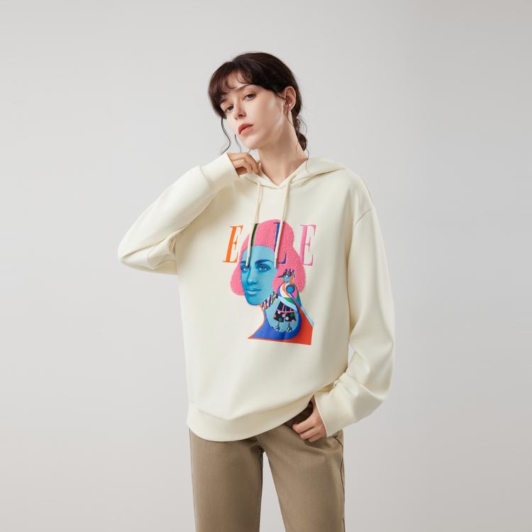ELLE French Fashion Design Hooded Casual Long Sleeve Sweatshirt Women sweatshirt L8AWH157