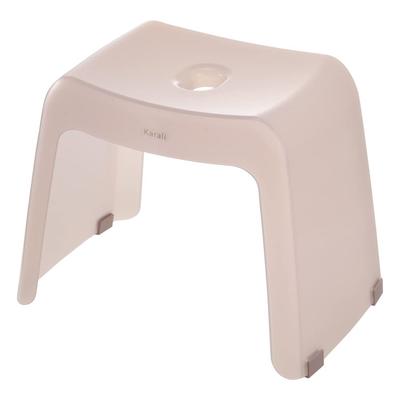 Richell Karari Bath Stool, 30H, 30cm Tall, Transparent, Stylish, Pink, Made In Japan, 110146