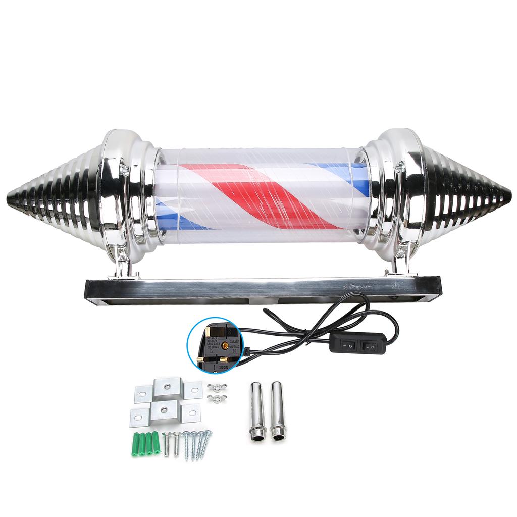 Waterproof LED Barber Shop Sign Rotating Illuminating Pole Bright Stripe Light for Hair SalonUK