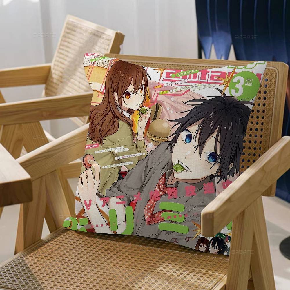 Horimiya Anime Pillow Cover Design Cushion Cover Decor Holiday Decorati