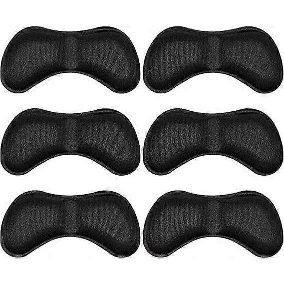 3-Pack Heel Pad Sticker Heel Grip Liner Self Adhesive Insoles Women's Men's Foot Protectors, Black