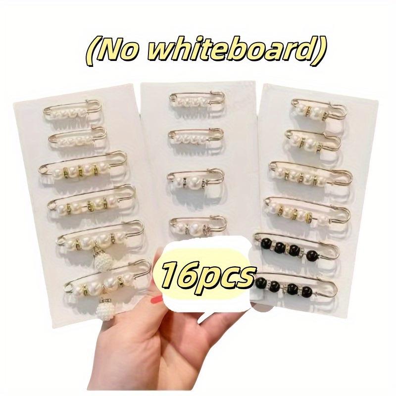 Adjustable Pearl Brooch Set for Waist Tightening and Clothes Fixing