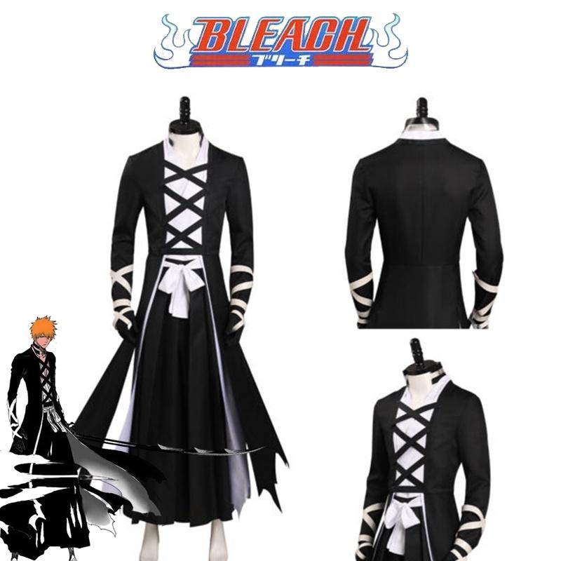High Quality Bleach Kurosaki Ichigo Robe Cosplay Costume Halloween Carnival Party