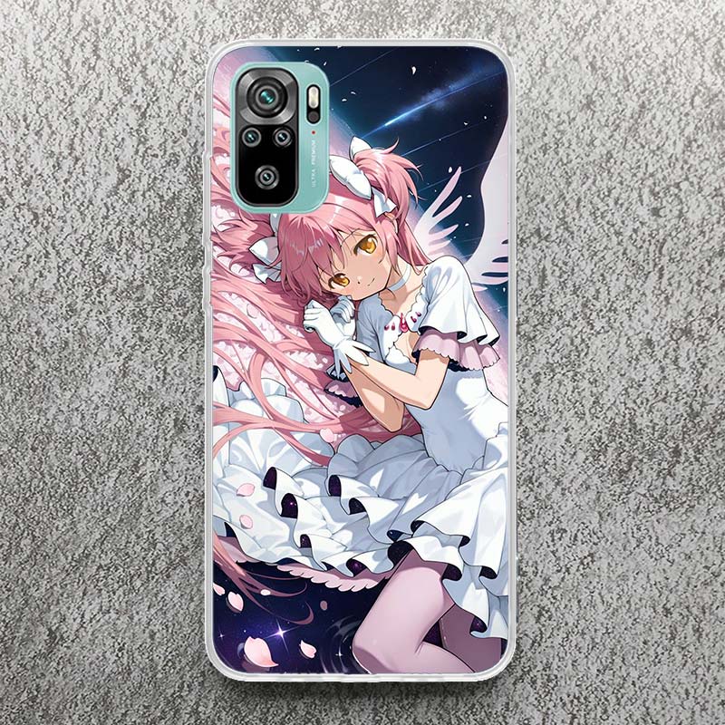 Madoka Magica Anime Print Soft Case for Xiaomi Redmi 14C 13C 12C 13 12 Phone Shell 10C 10A 10 9A 9C 9T 9 8A 8 7A 7 6A 6 Pro