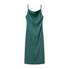 2025 Spring Women's Satin Casual Loose Mid-Length Camisole Dress
