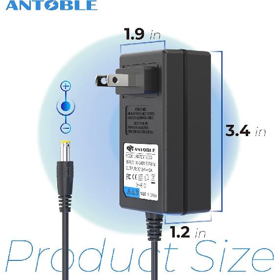 AC Adapter Charger for Seagate Freeagent & WD Western Digital External Hrad Drive HDD 6.5 Ft Power Cord