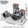 MOOXI WW2 Modern Military Architecture MOC Model Bricks DIY Diorama Adult Children Toy Building Blocks Set Montessori Gift Model