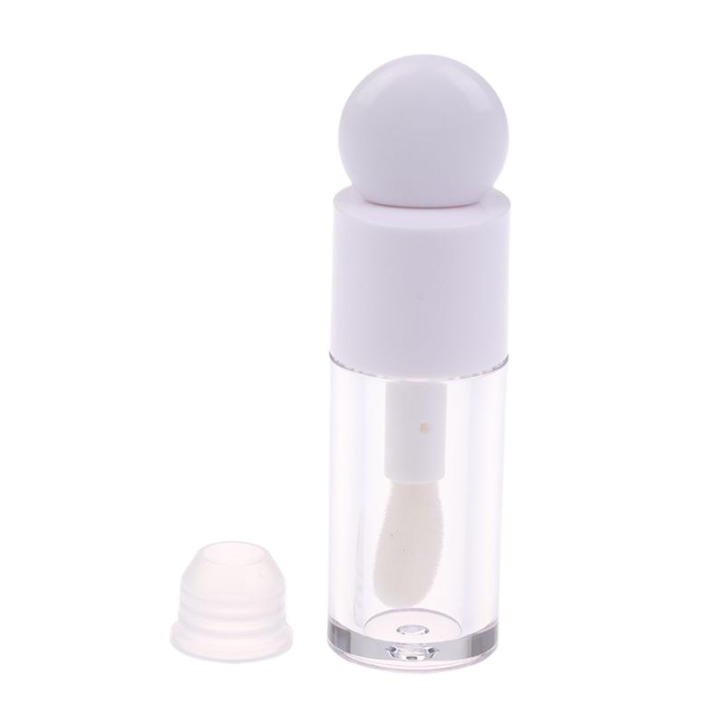 4Ml Lip Gloss Tube Matte Transparent Thick Rod Large Brush Head Empty Bottle Lips Glaze Container Makeup Packaging Material