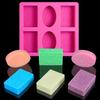 Kitchen Creative Handmade Molds 6 Hole 3D Candle Mold Silicone Soap Making Mold Candle Shaping Resin Craft Home Decor Mold