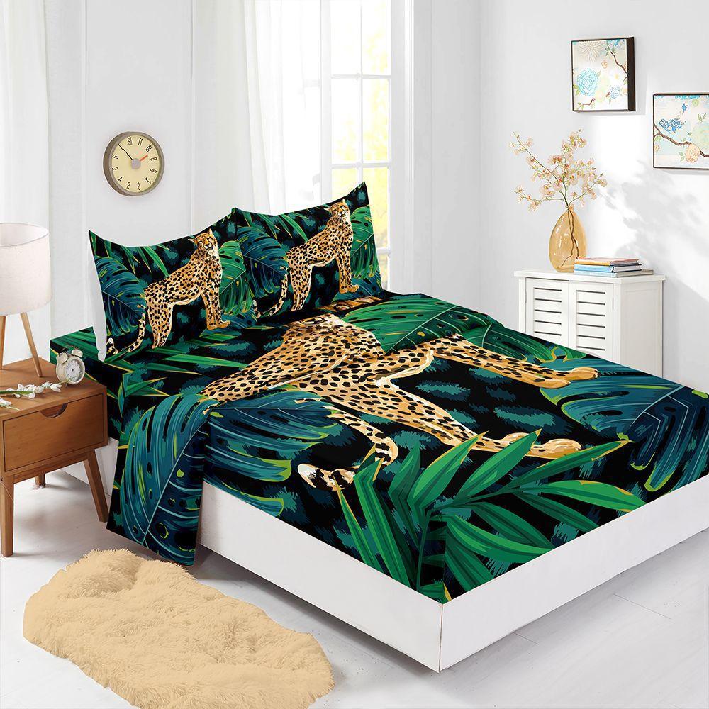 Four-Piece Mattress Print Mattress Protective Cover Bedding Animal Kit Digital Printing