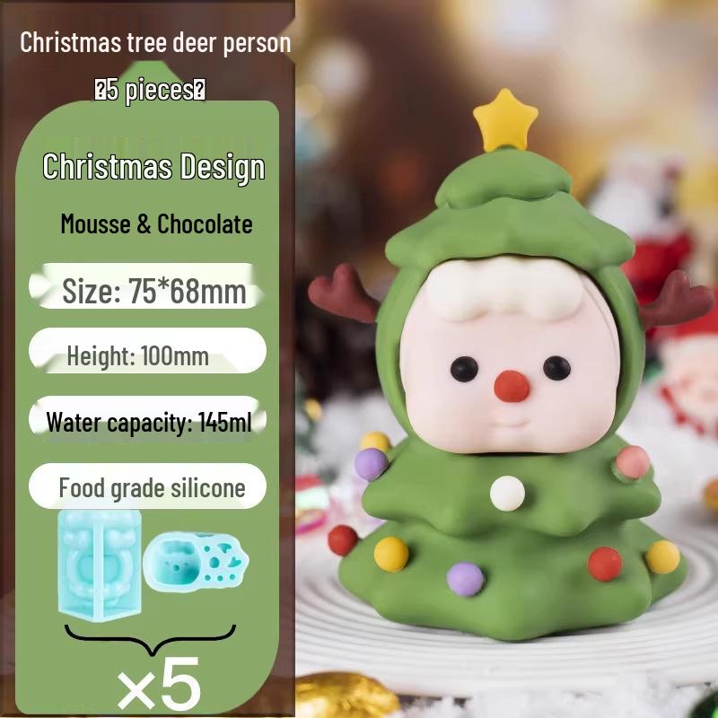 Silicone Christmas Sleigh Mold: Food-Grade Chocolate Shells for Fun Festive Cake and Mousse Decorations