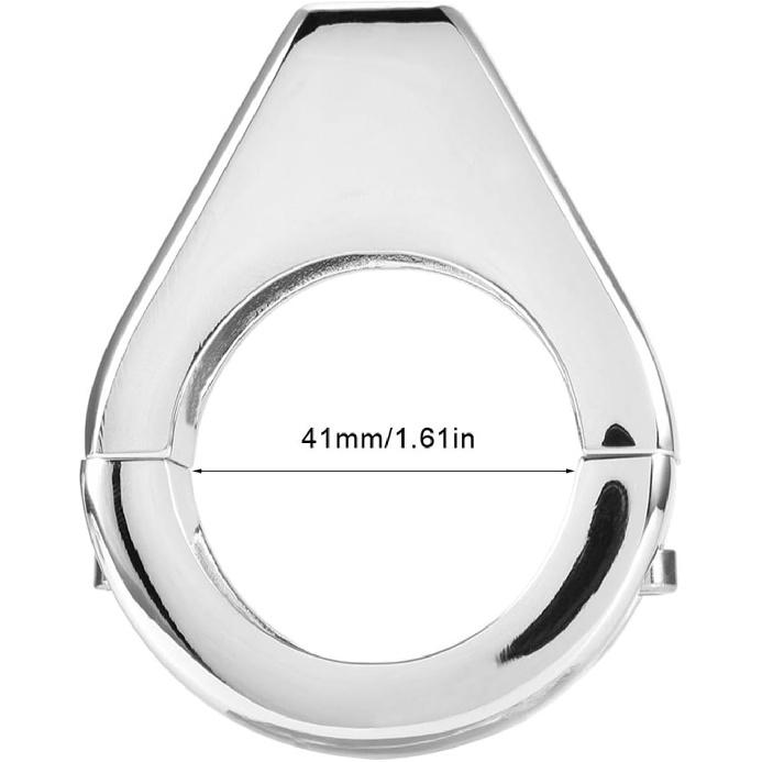 KIMISS Turn Signal Indicator Relocation Fork Clamp Kit, Aluminium Alloy Motorcycle Modified Turn Signal Light Mount Bracket 41mm Fork Clamps (Sliver)