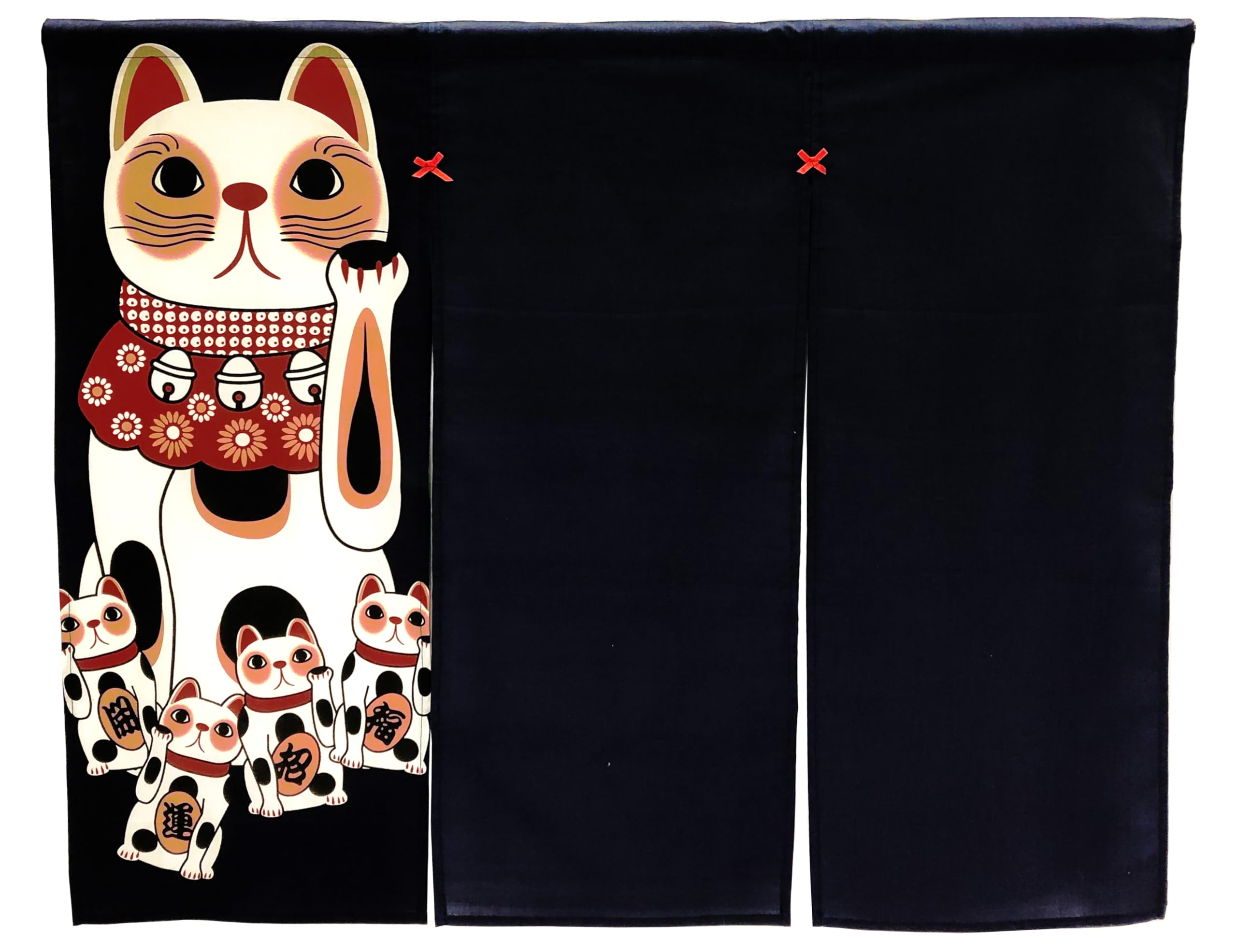 

Yagisei Noren White and Navy Blue Lucky Vertical Noren Hand Towels Curtains Maneki-neko (Lucky Maneki-neko) Maneki-neko (Lucky Maneki-neko) Curtains, синий