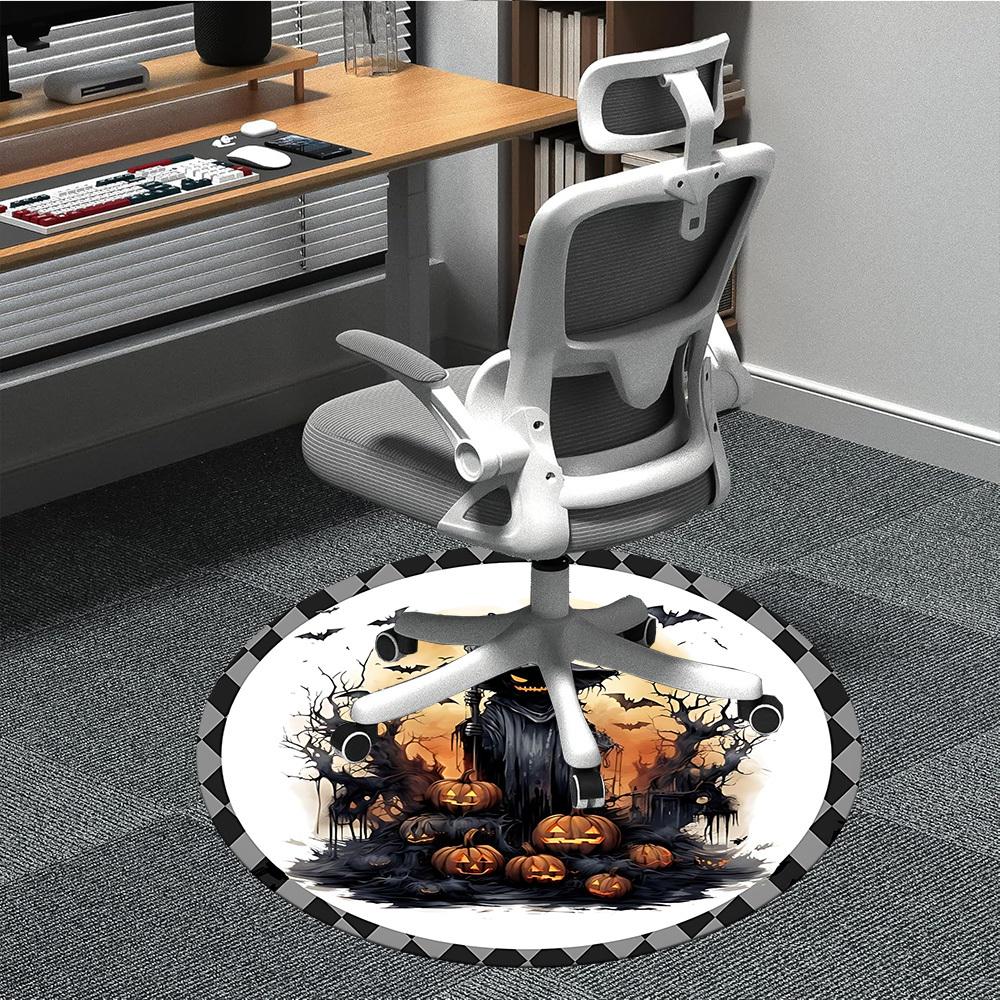 1pc Witch, Spooky Pumpkins Chair Carpet for Office, Soft Comfortable Mat For Office, Living Room, Bedroom, Machine Washable Carpet yy251112099 80cm by 80cm