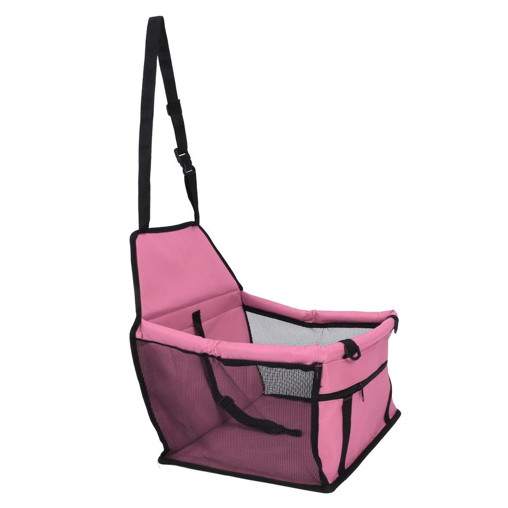 Pet Car Seat Waterproof Breathable Prevent Slip Adjustable Straps Dog Car Basket with Safety Leash