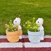Flower Pot Decorative Pen Holder Storage Case Sculpture Animal Plant Pot Garden Figurine for Living Room Home Yard Balcony Lawn