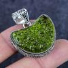 Natural Moldavite Quartz Gemstone 925 Sterling Silver Jewelry Pendant 1.50" ETC-14217