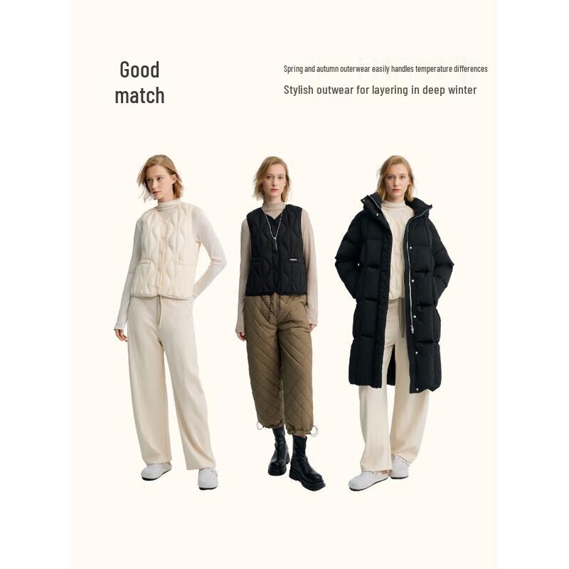 

Bingjie Women s Stand Collar Lightweight Duck Down Vest L