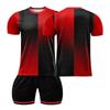 Men's Short Sleeve Sports Jersey Set Mesh Fabric Lightweight Breathable Soccer Uniform Shirt and Shorts Two Piece Athletic Outfit