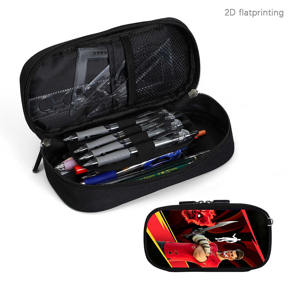 Fortnite Cartoon Lightweight Multi-Function Pencil Pouch, Unisex Kids Aged 6-14 Light Portable Student Stationery Storage Case