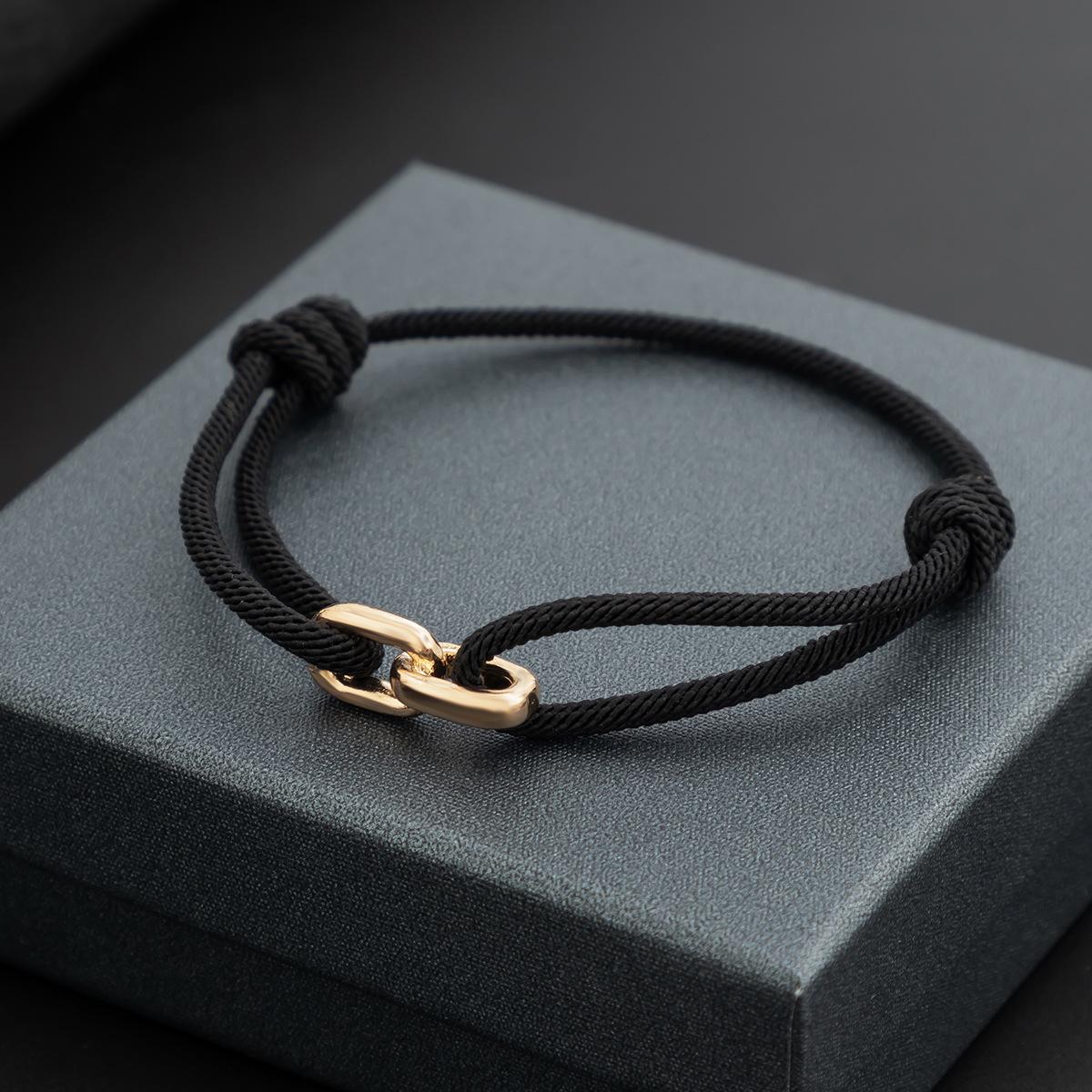 Adjustable Milan Rope Bracelet for Men Hip Hop Trendy Cross Wristband Fashion Accessories
