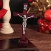 Religious Charm Wood Crucifix With Stand Vintage Religious Decoration  Home Decoration