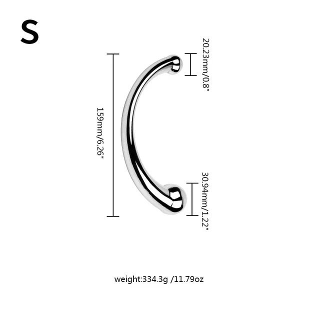 Double Ended Anal Hook Butt Plug Stainless Steel G Spot Wand Prostate Massage Stick Vagina Stimulator Sex Toys for Men Women 18+