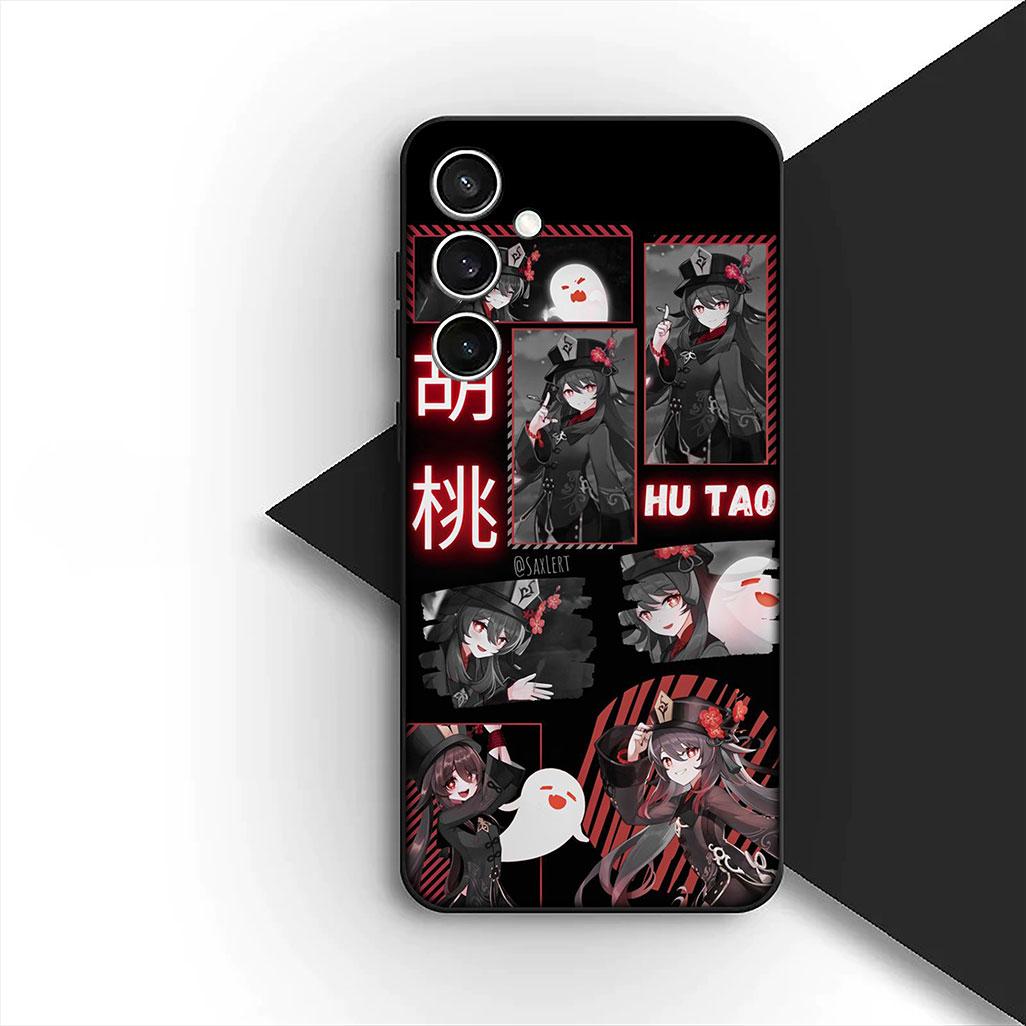 

Casing for Samsung Galaxy S24 S25 S23 FE Ultra Plus S7 Edge S25+ S23+ A56 5G Phone Cover Protective Case Genshin HuTao Impact Galaxy S7