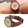 Women Simple Classic PU Leather Analog Quartz Watch Date Arabic Numerals Vintage Casual Watch for La