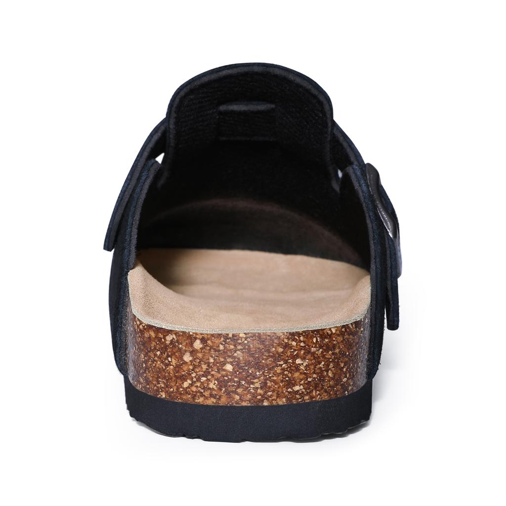 Fashion Smile Summer Women's Suede Soft Leather Hole Shoes For Women Classic Cork Non-Slip Slippers Waterproof Mules Home Sandals Women