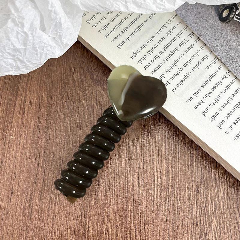 Love Telephone Wire Hair Ring Female Braided Hair High Elastic Hair Rope Simple Hair Accessories