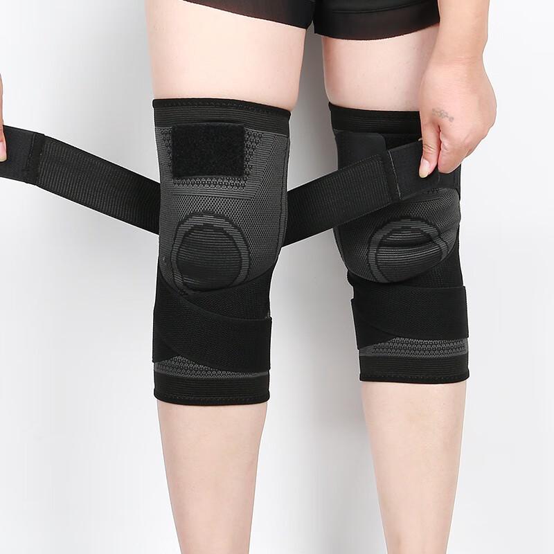 Adjustable Pressure Strap Knitted Breathable Sports Knee Brace