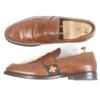 Gucci Loafers Bee Embroidered Web Line Penny Loafers Brown Leather Mens 9 450990 Used