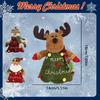 Christmas Cookie Bags 3 Pieces Zipper Party Pouch 3D Doll Santa Snowman Deer Christmas Eve Bag For Candy Treat Cookie Small Toys
