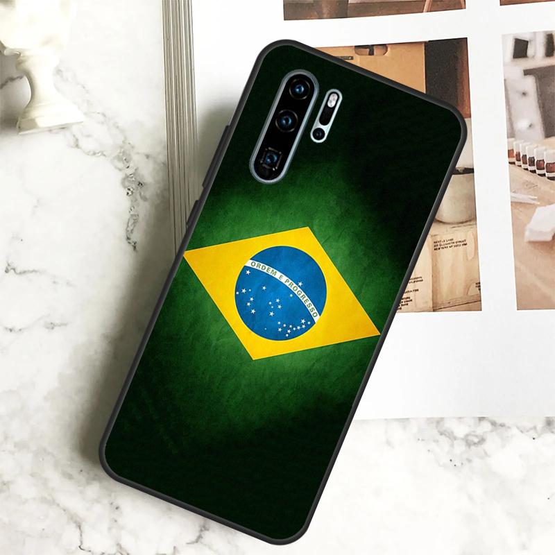 Brazil Brazilian Flag For Huawei Nova Y70 Y72 Y73 Y60 Y90 Y61 Y91 7i 8i 11i 12i 12s 9 10 SE P20 P30 P40 Lite Case