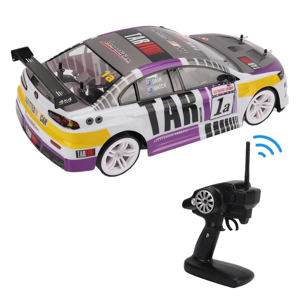 1:10 2.4G 4WD High Power LED Light Drift Racing Car Stunt Driving RC Electric Toy for KidSingle