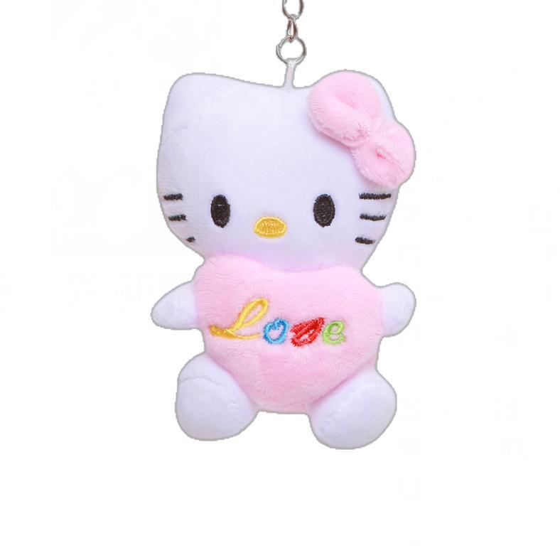 Hello Kitty Plush Keychain With Metal Clasp And Gift For Collectors