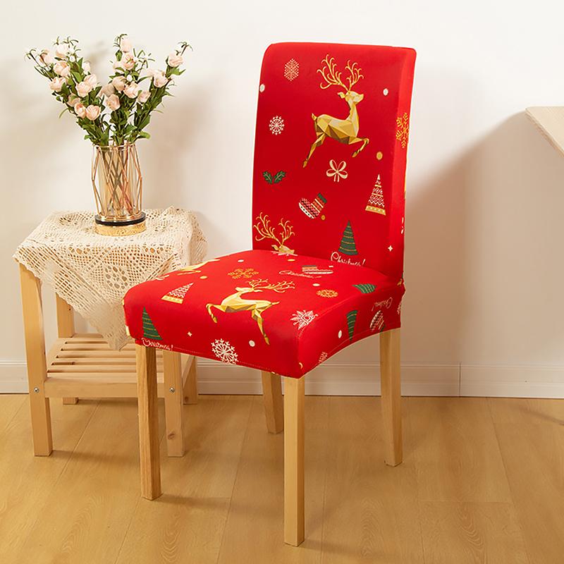 

Рождественский чехол для обеденного стула, эластичный чехол для сиденья, чехлы для стульев для гостиной, кухни, офиса, отеля, банкета, церемонии, вечеринки Universal