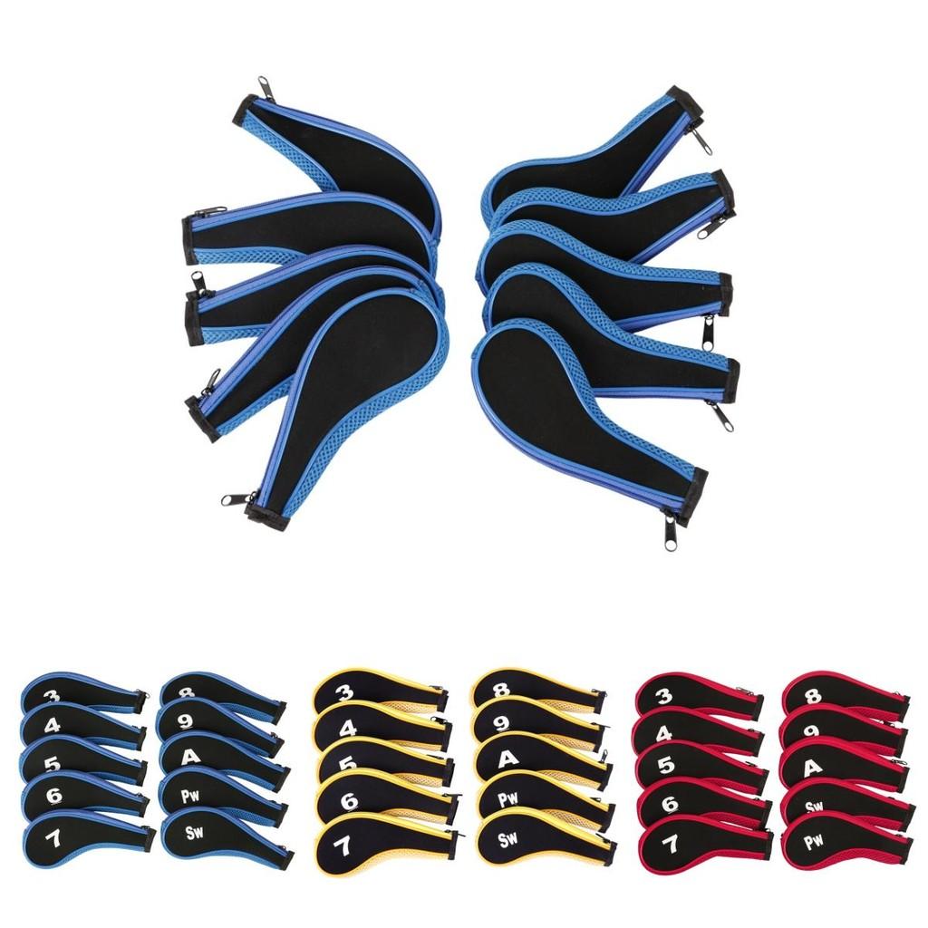 Multicolor Golf Club Iron Headcovers With Zipper And Padded Neoprene Material Pcs)