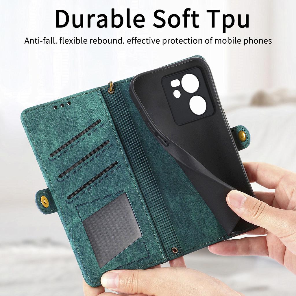 Zipper Cards Solt Wallet Leather Case For XiaoMi RedMi Note 13 Pro Plus 12 11S 10 10S 12T 13T Ultra Strap Bag Pocket Purse Cover