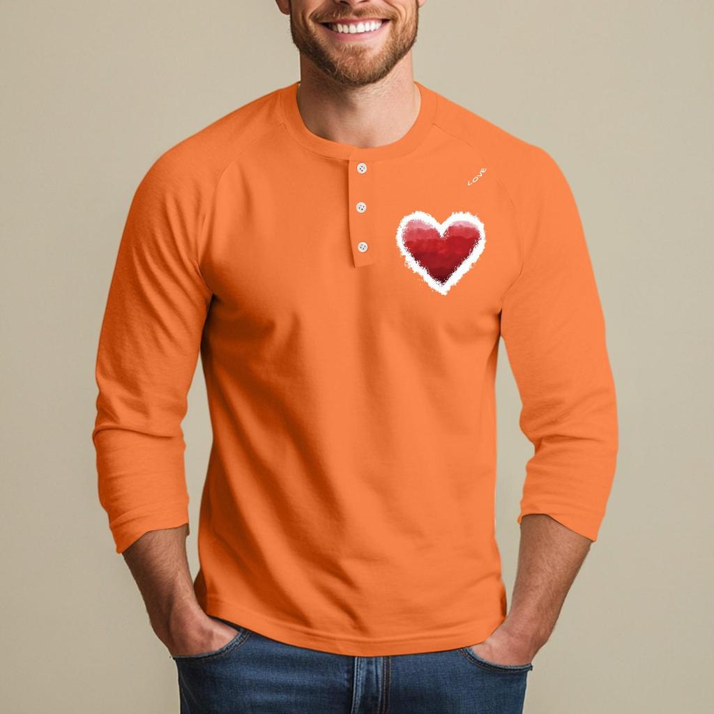 Men's Raglan Sleeve Three-quarter Sleeve Top