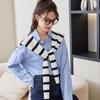 Cloak Knitted Shawl Wraps Fake Collar Wraps Elegant Stripe Scarf  Clothes Decoration