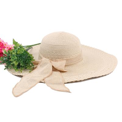 Peak Chasing Wolf, Big Brim Bow Straw Hat Tide Lady Summer Seaside Beach Hat Outdoor Sun Hat Cool Hat